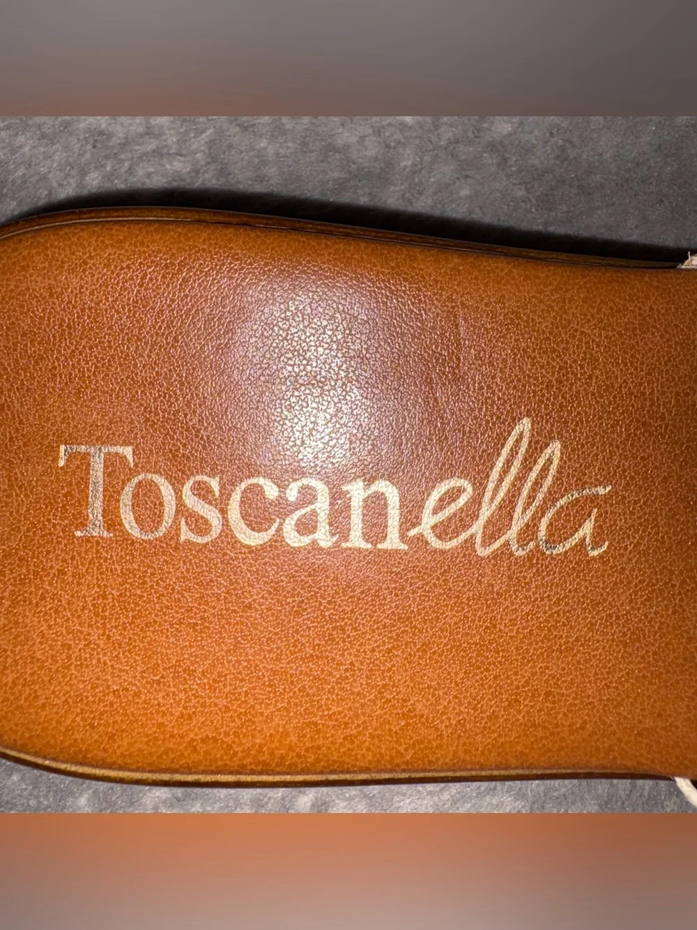 Toscanella Brown Leather Snakeskin Rhinestone Thong Sandals Sz 10 Made in Italy